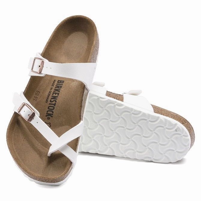 1014190 Mayari Birko-Flor White Madrid Big Buckle Sandals