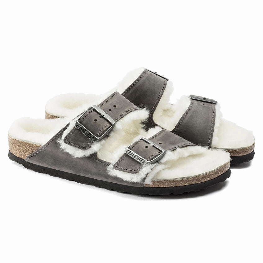 New Sandals 1021109 Arizona Shearling Oiled Leather