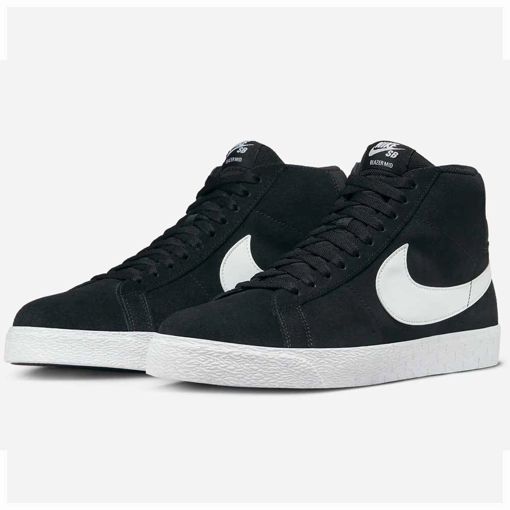 Nike Air Running Shoes 864349002 Black White Blazer Mid Nike SB Suede Skateboarding Shoes