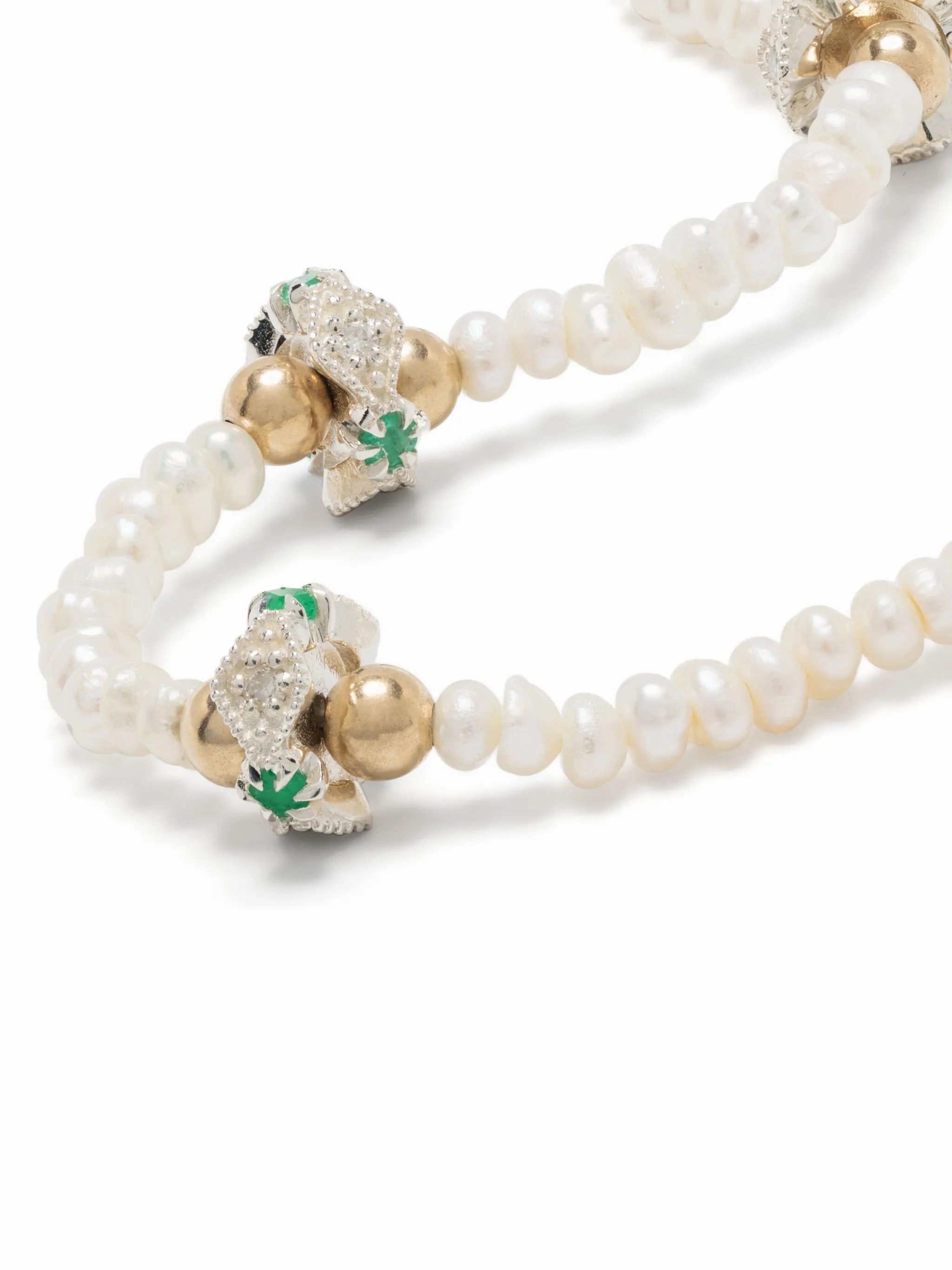 9kt yellow gold Chelsea N1 pearl and diamond bracelet Chelsea Boots Men Dsw