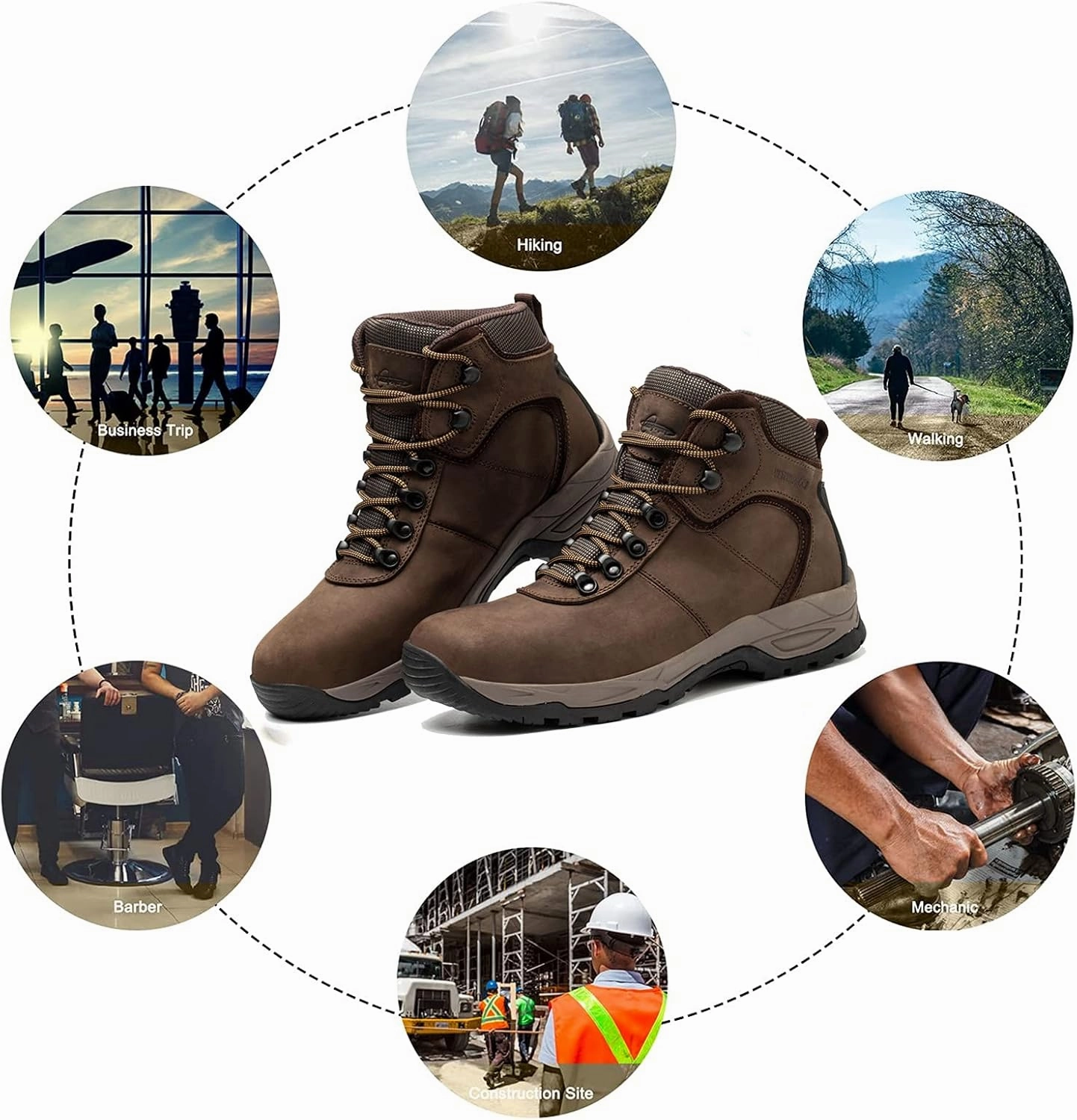 Latest Asics Running Shoes 2024 'AZXPROT Waterproof Hiking Boots for Men, 6'' Comfortable Soft Toe Shoes Mid Non Slip Hiking Shoes Outdoor Travel Shoes Leather Hiking Backpack Boots'