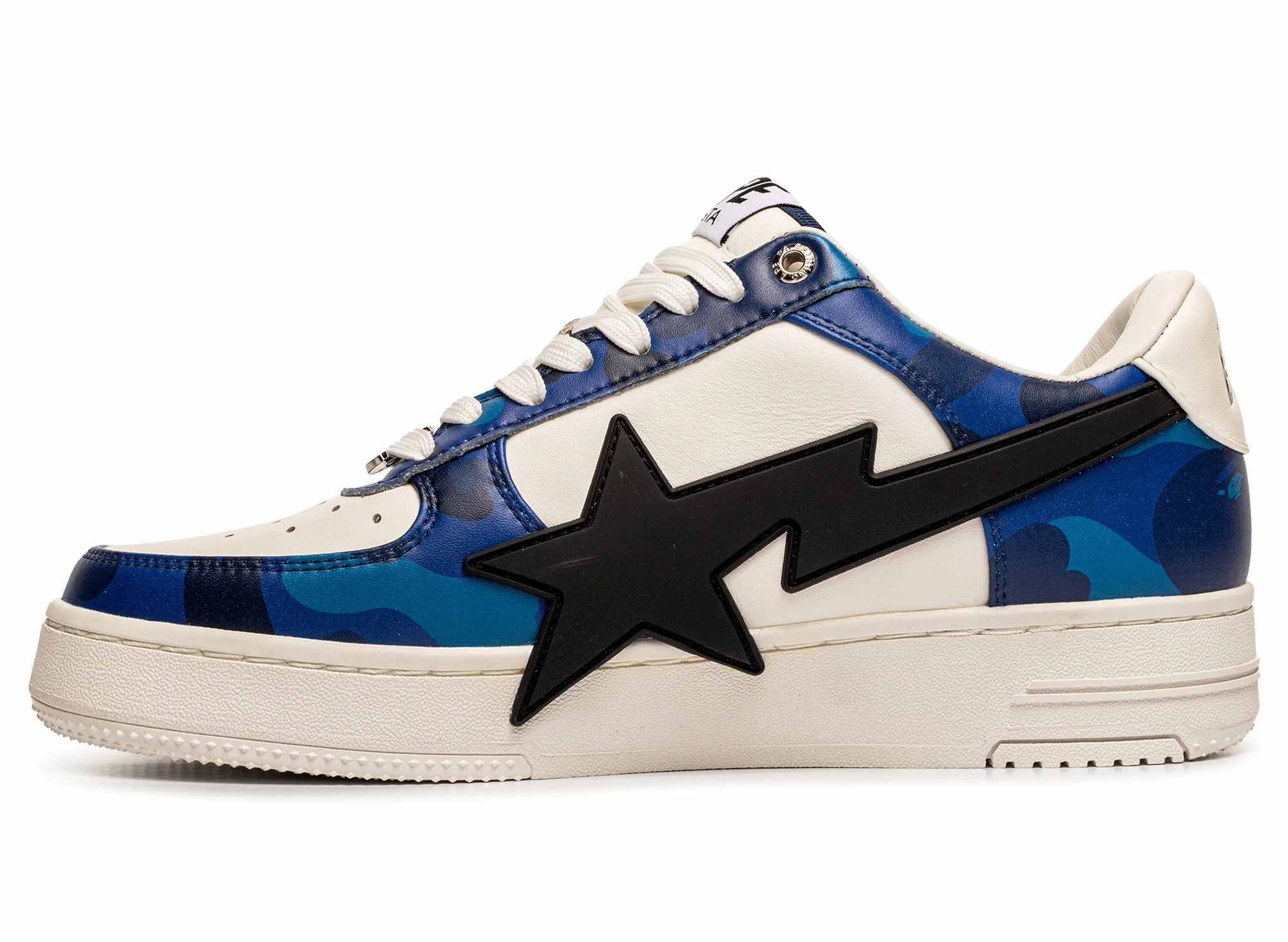 A Bathing Ape Bape Sta OS #1 M1 in Blue Mens Brogue Suede Shoes