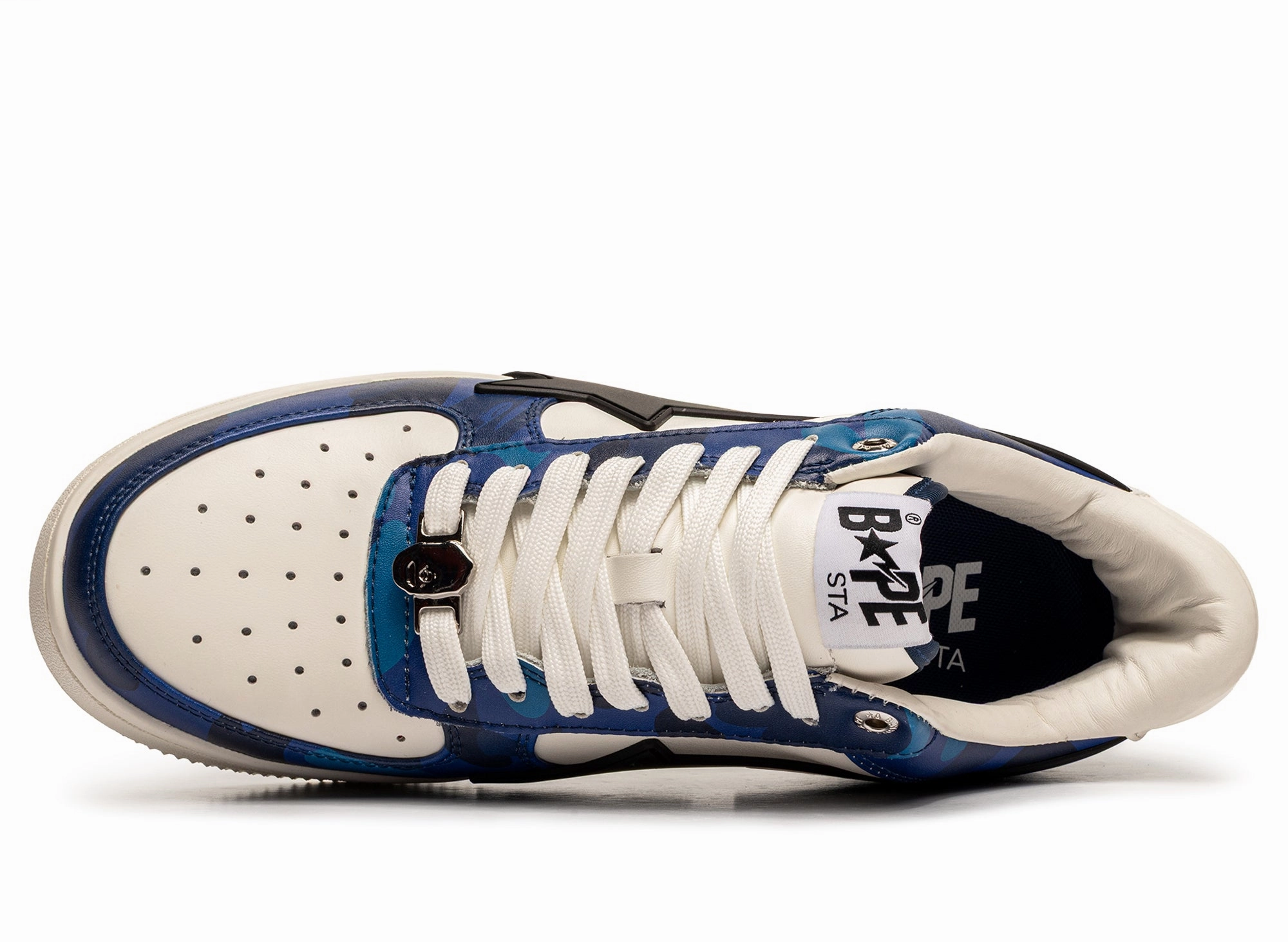 A Bathing Ape Bape Sta OS #1 M1 in Blue Genuine Leather Brogues