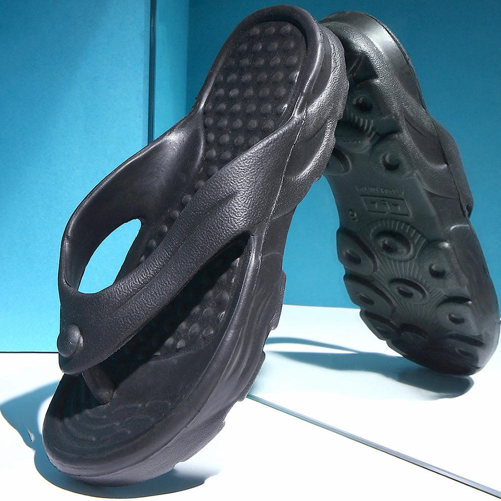 Strap Flip Flops A-HA Casual Black Slipper For Women TRENDY By Liberty