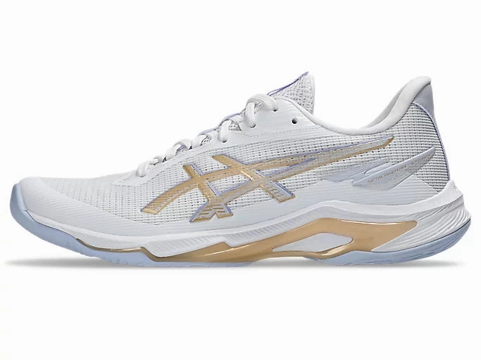 Asics Running Shoes Ankle Support Asics Women's Netburner Ballistic FF 4 white/champagne