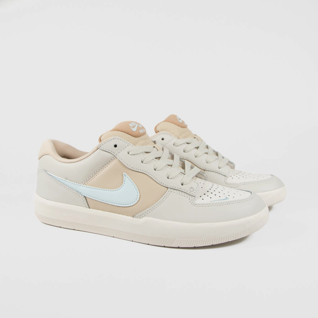 Allen Iverson Shoes Nike Nike SB - Force 58 Premium Leather Shoes - Light Bone / Glacier Blue