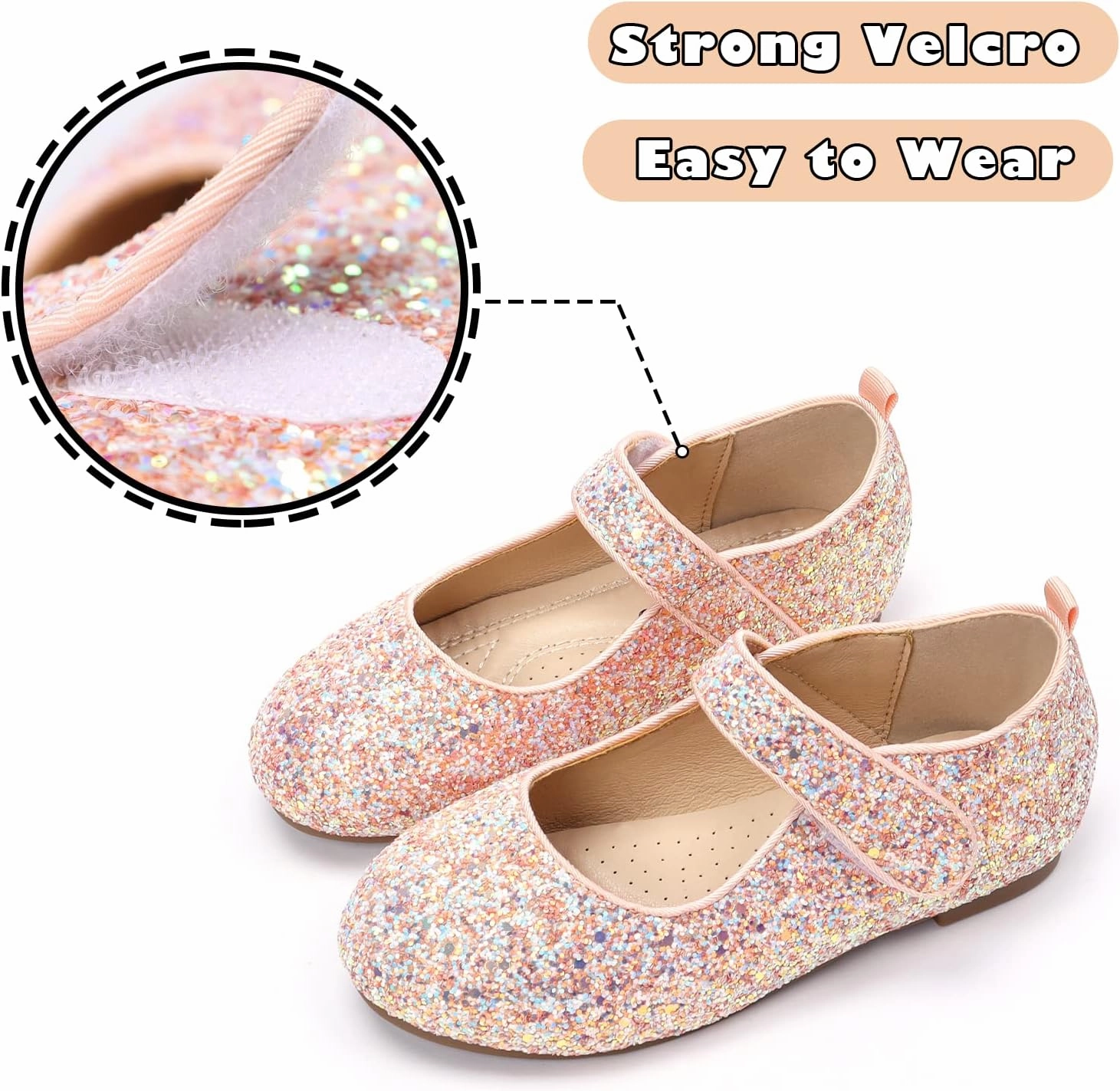 ADAMUMU Girls Dress Up Shoes Sparkly Shoes for Girls Princess Mary Jane School Uniform Dress Shoes in Performance, Prom and Graduation for Toddler/Little/Big Kids Asics Gum Sole Shoes