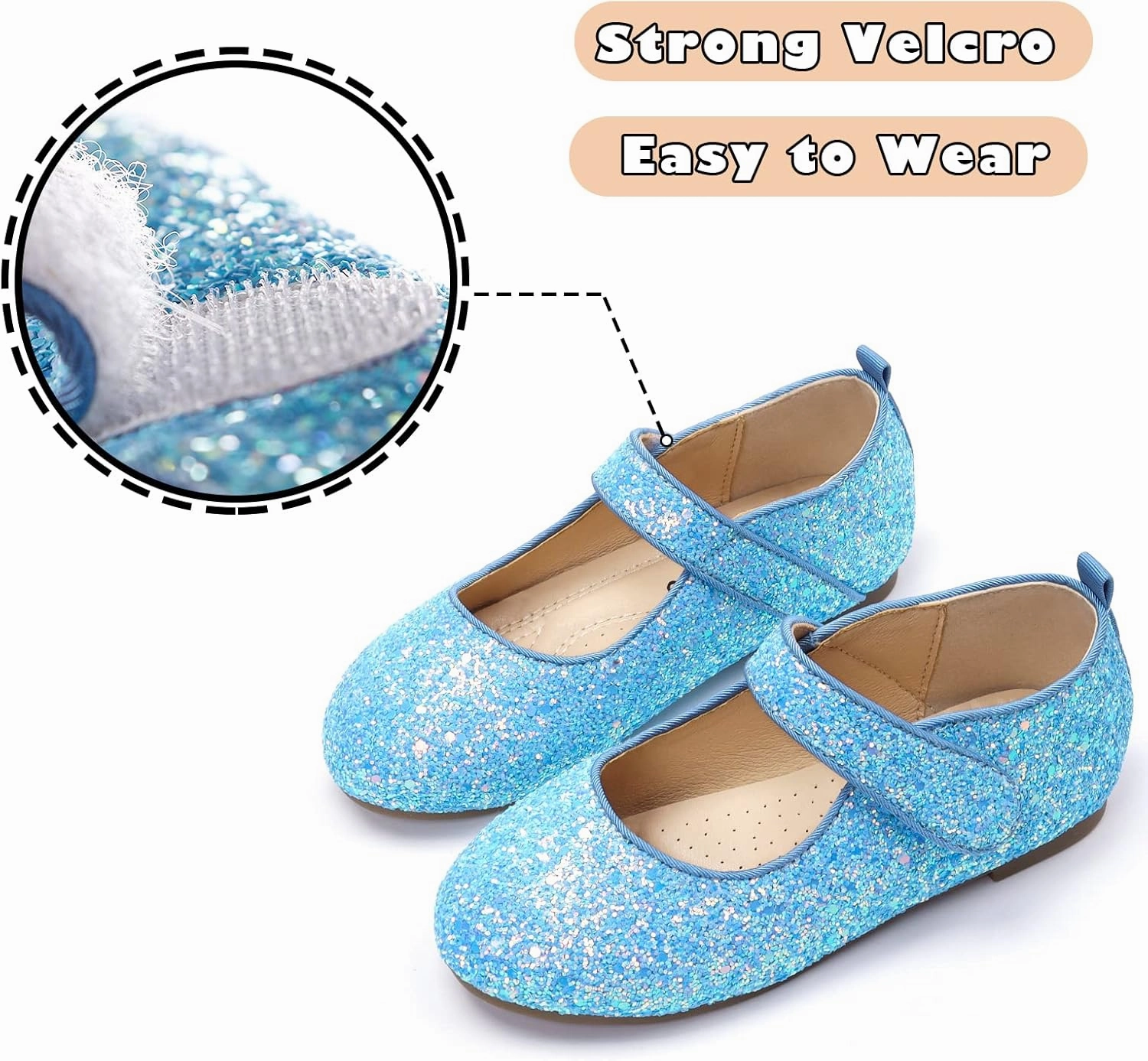 ADAMUMU Girls Dress Up Shoes Sparkly Shoes for Girls Princess Mary Jane School Uniform Dress Shoes in Performance, Prom and Graduation for Toddler/Little/Big Kids Cheap Asics Shoes Online Australia