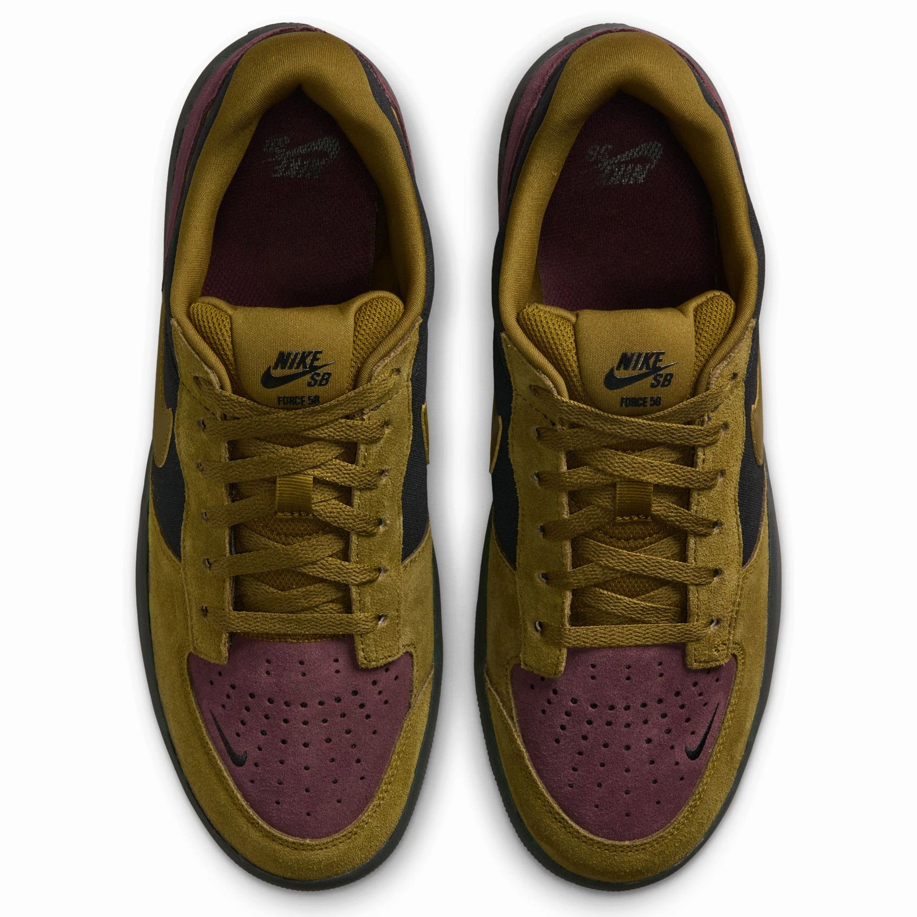 Nike SB Force 58 Black/Olive Flak/Burgundy Crush Tn Air Nike Shoes