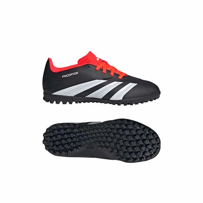 Boots Cuban Heel Adidas Football Kids Predator Club Turf Boots Core Black / Cloud White / Solar Red