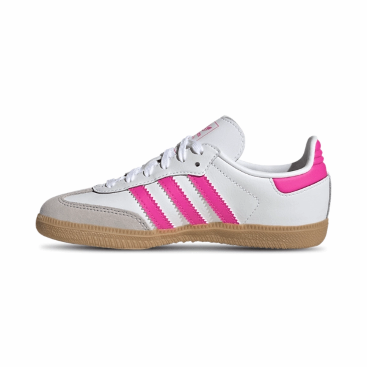Infant Soccer Cleats Adidas Kid's (Preschool) Samba OG Cloud White/Lucid Pink/Gum