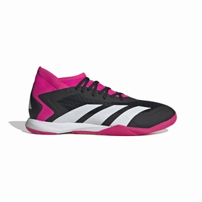 Soccer Cleats For Turf Field adidas Predator Accuracy.3 IN Indoor Soccer Shoes- Black/White/Shock Pink