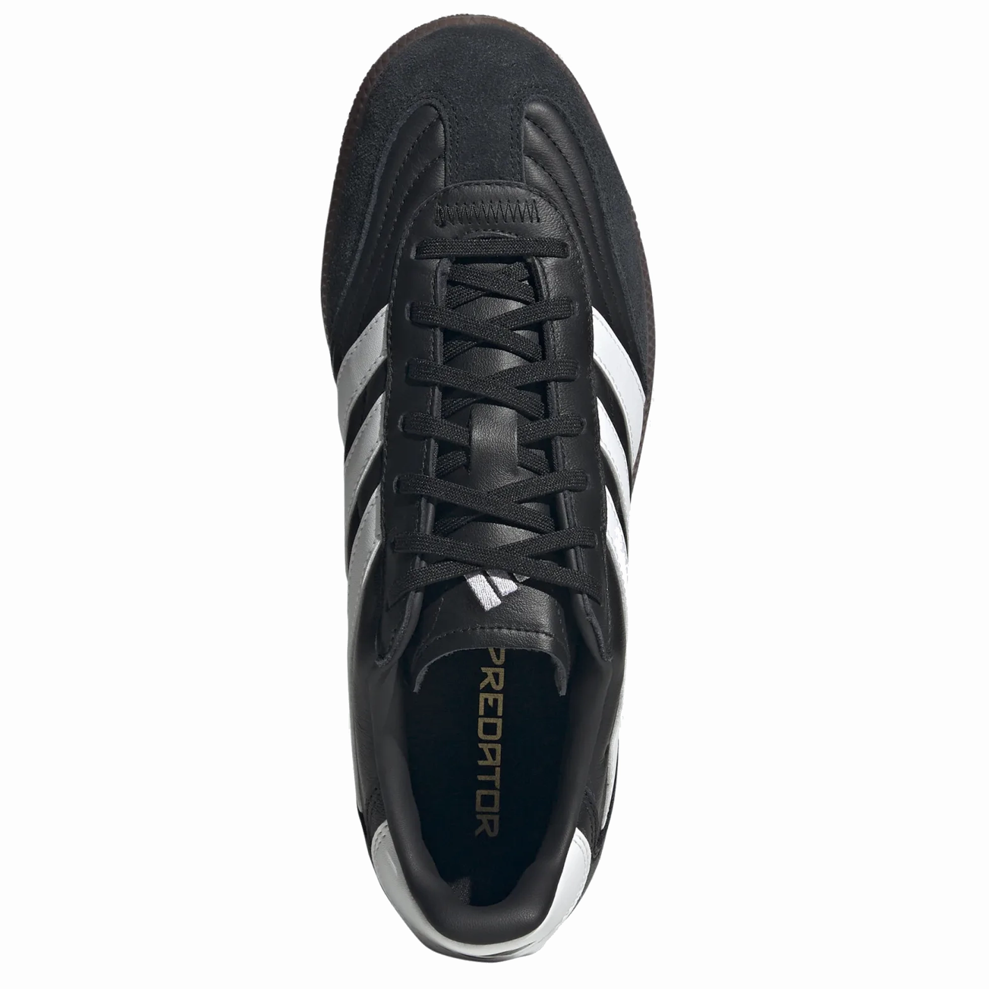 adidas Predator Freestyle Indoor Soccer Shoes (Black/White/Gold Metallic) Fastflex Cleats Soccer
