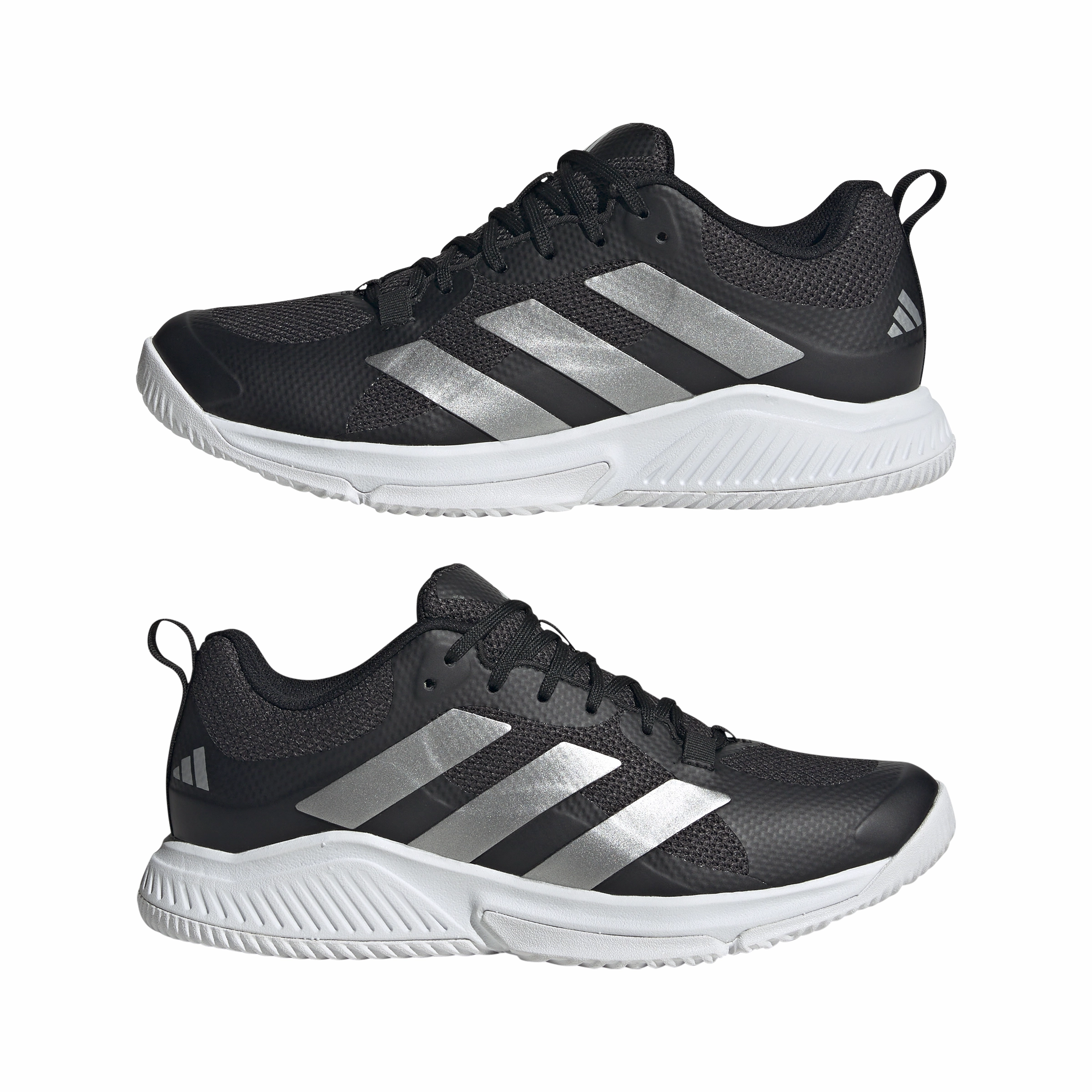 Adidas Womens Court Team Bounce 2.0 Indoor Shoes - White/Black Hyper Race 3 Volleyball Shoes