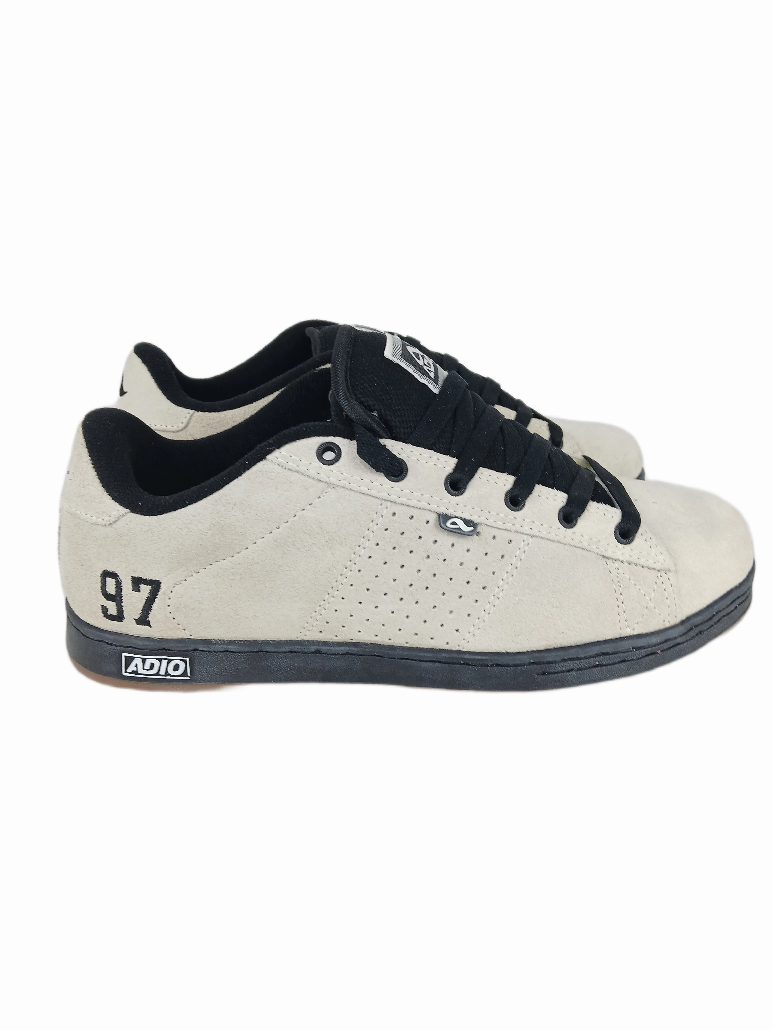 Nike Free Flyknit Running Shoes Adio Eugene SL #97 White Black Gum US Mens Size 9.5 Sample Shoes