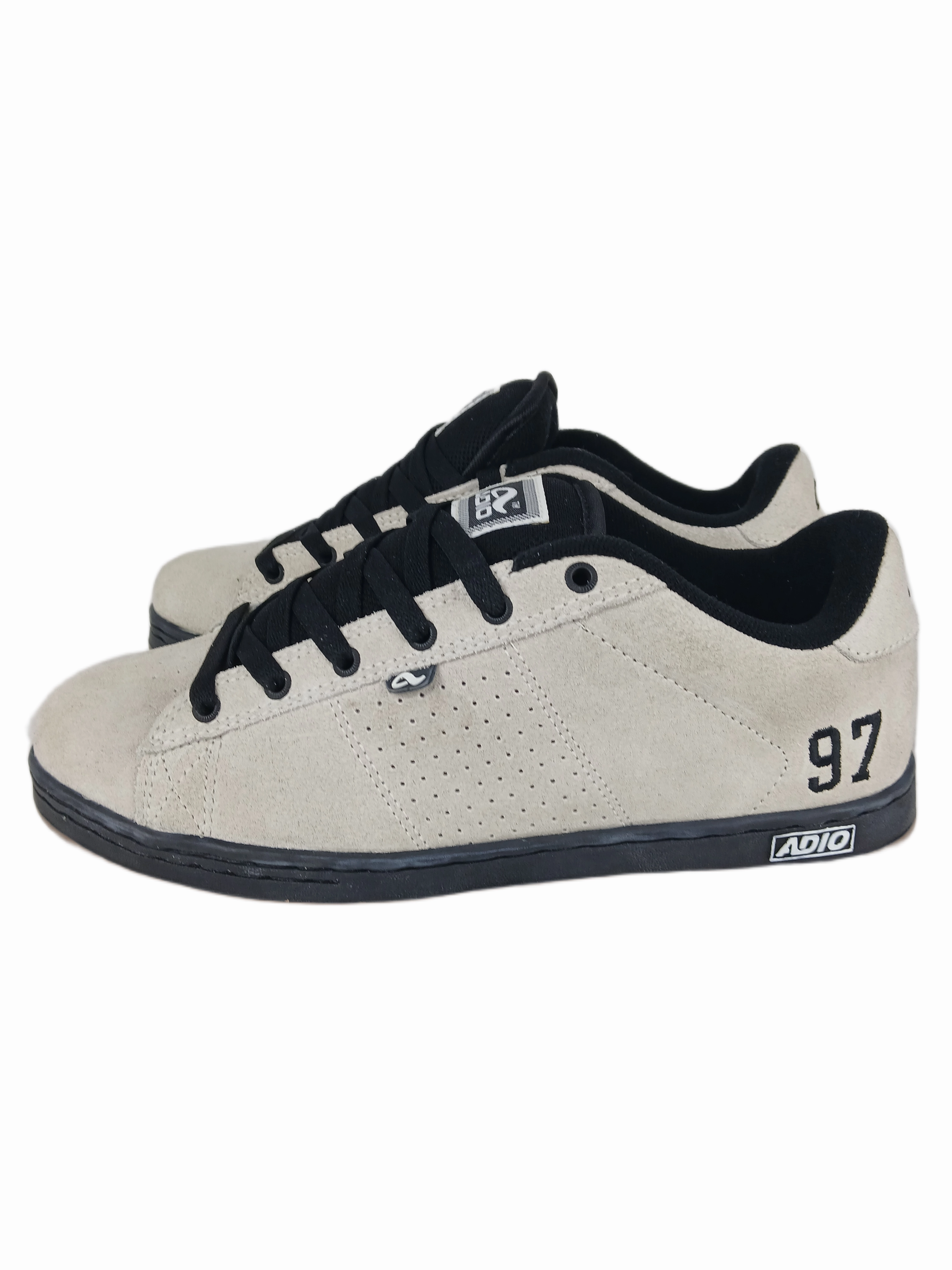 Adio Eugene SL #97 White Black Gum US Mens Size 9.5 Sample Shoes Camo Nike Shoes