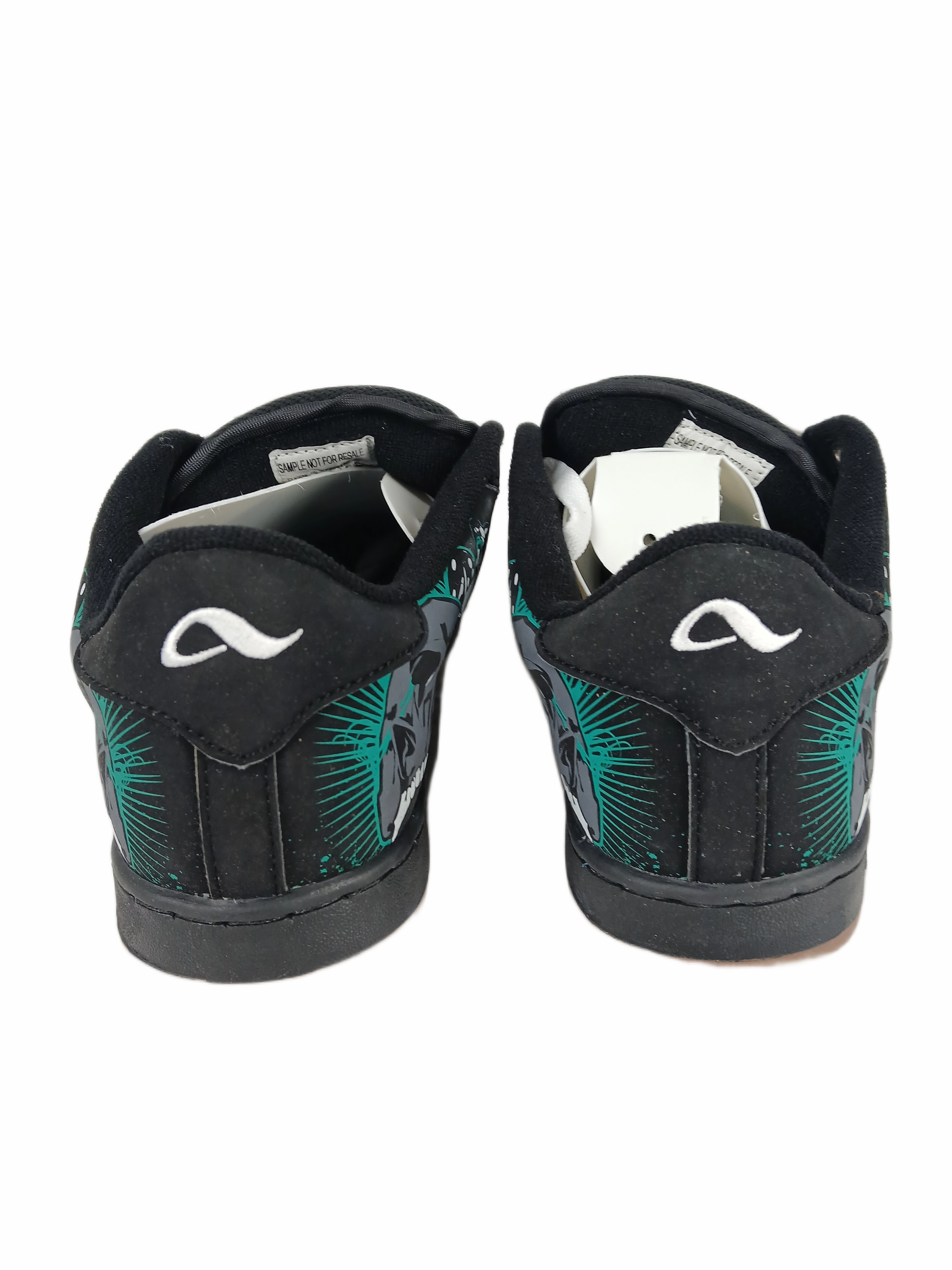 New Nike Football Shoes Adio Eugene SL Black Green Gum Wolf Skull Print US Mens Size 9.5 Vintage Sample Shoes