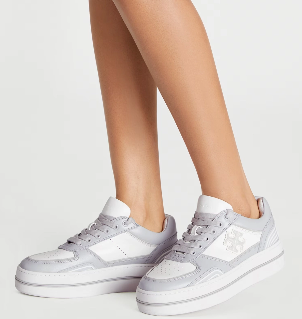 Skate Shoe Brands 90s CLOVER COURT PLATFORM SNEAKER PURITY SILVER