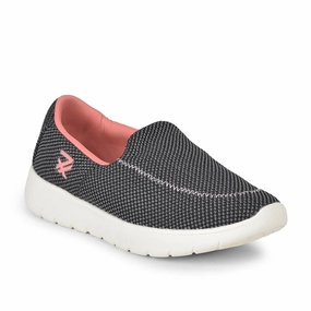 Leap7x Non Lacing Sports Shoes For Ladies (Black) OLIVIA By Liberty Best Interval Training Shoes