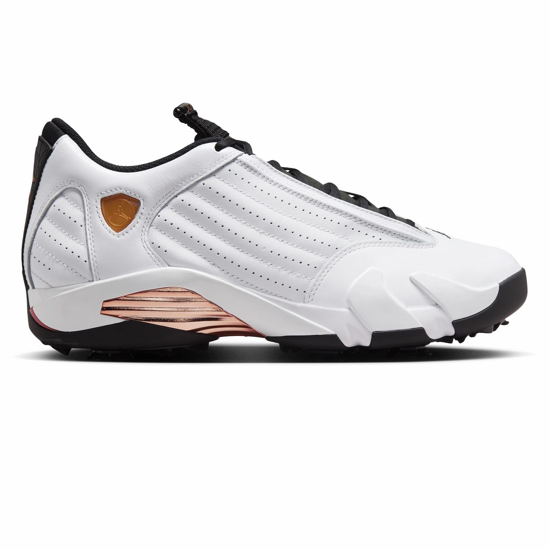 Air Jordan 14 NRG U25 Golf Shoes White/Metallic Copper/Black Mickey Mouse Nike Shoes