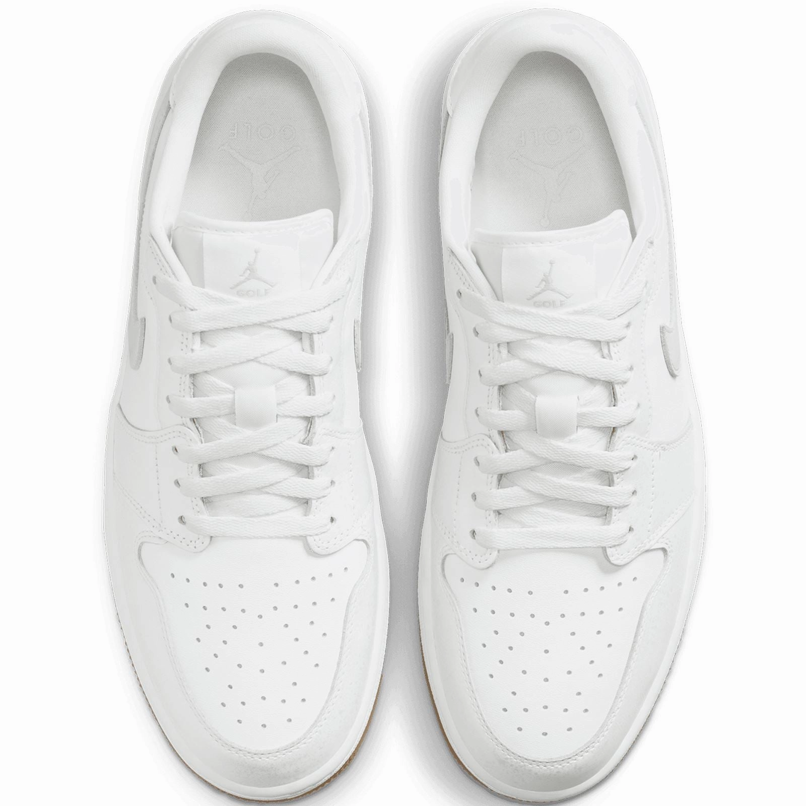 Air Jordan 1 Low G White/Pure Platinum/Gum Med Brown Basketball Shoes Nike Lebron