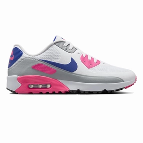 Nike Infinity Shoes Air Max 90G Golf Shoes White/Concord/Laser Pink