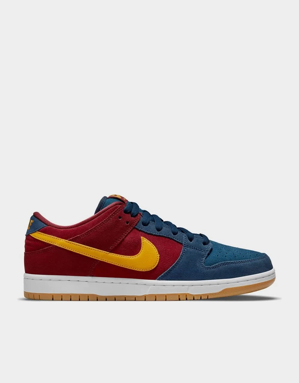 Leather Tennis Shoes Nike Nike SB Dunk Low Pro Skate Shoes - Navy/University Gold-Gym Red-Court Blue