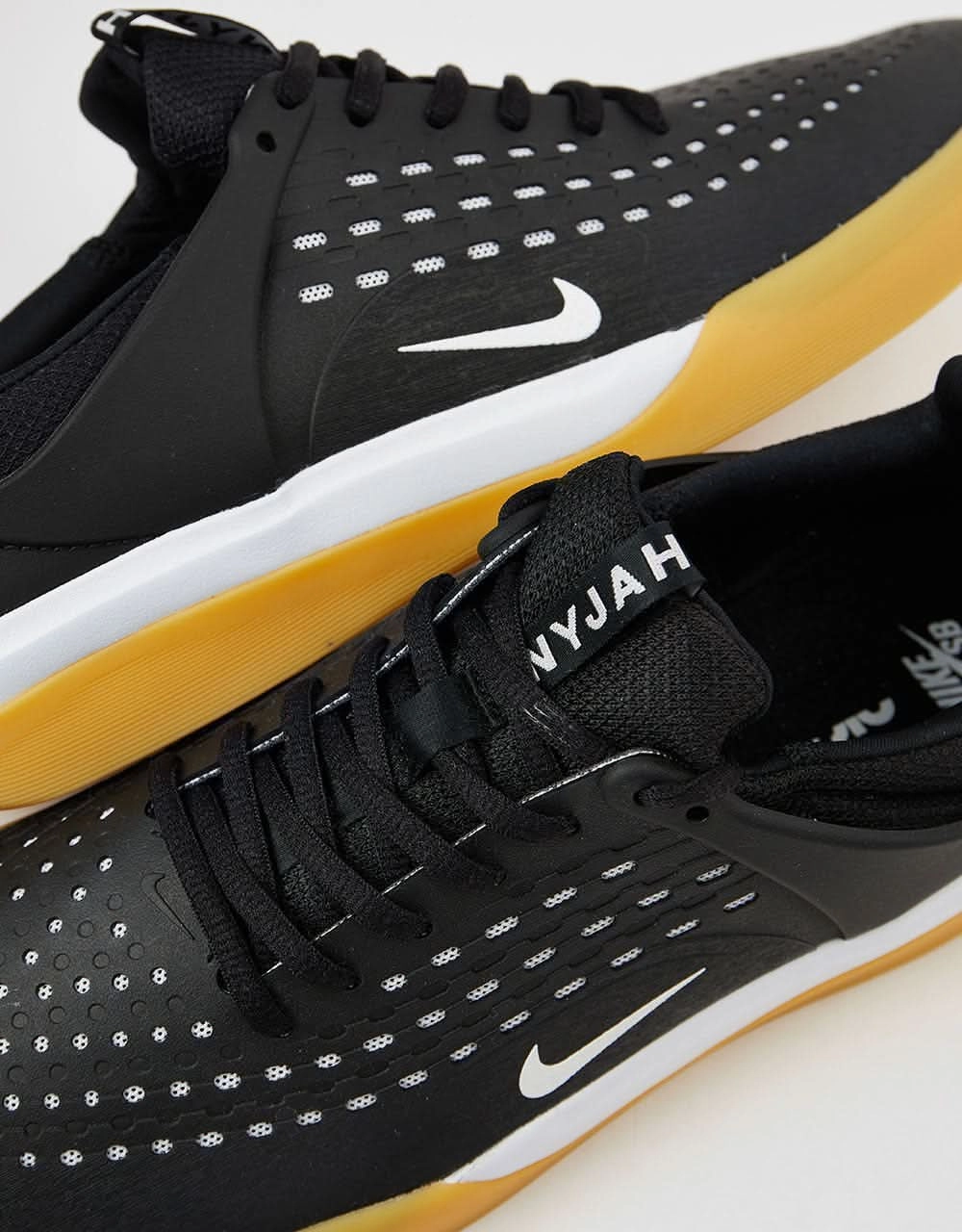 Nike SB Zoom Nyjah 3 Skate Shoes - Black/White-Black-White-Gum Lt Brown Different Styles Of Nike Shoes