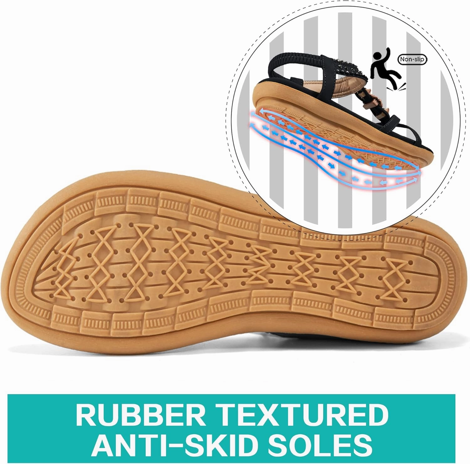 Grass Court Tennis Shoes Asics Alicegana Womens Sandals Shoes Comfort Walking with Non Slip on Casual Summer Beach Shoes Dress Ankle Elastic Jeweled Bohemian Flats