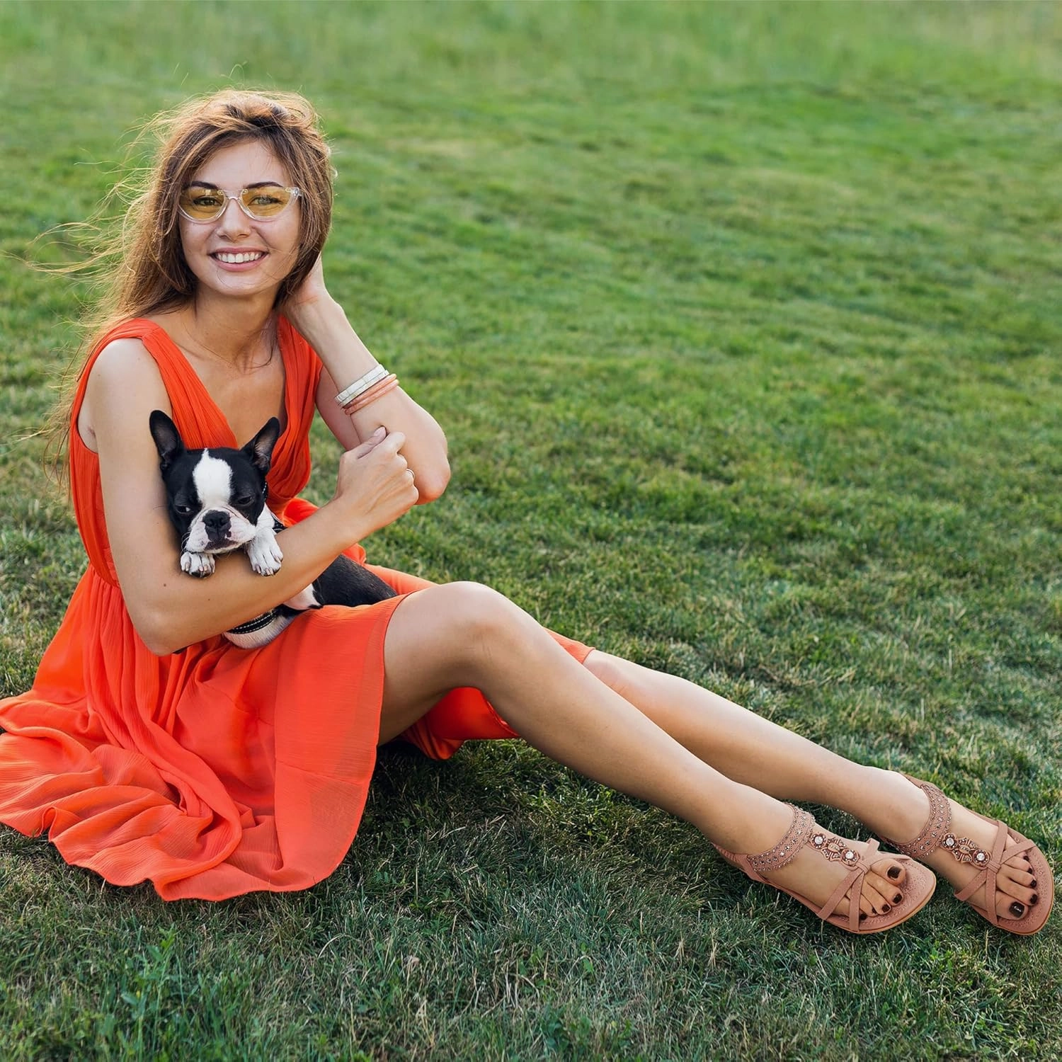 Shoes Asics Onitsuka Tiger Alicegana Womens Sandals Shoes Comfort Walking with Non Slip on Casual Summer Beach Shoes Dress Ankle Elastic Jeweled Bohemian Flats