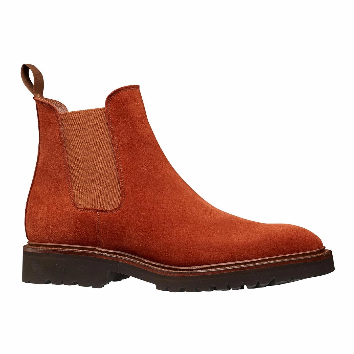 Poppy Terracotta Suede Craftsman Chelsea Boots