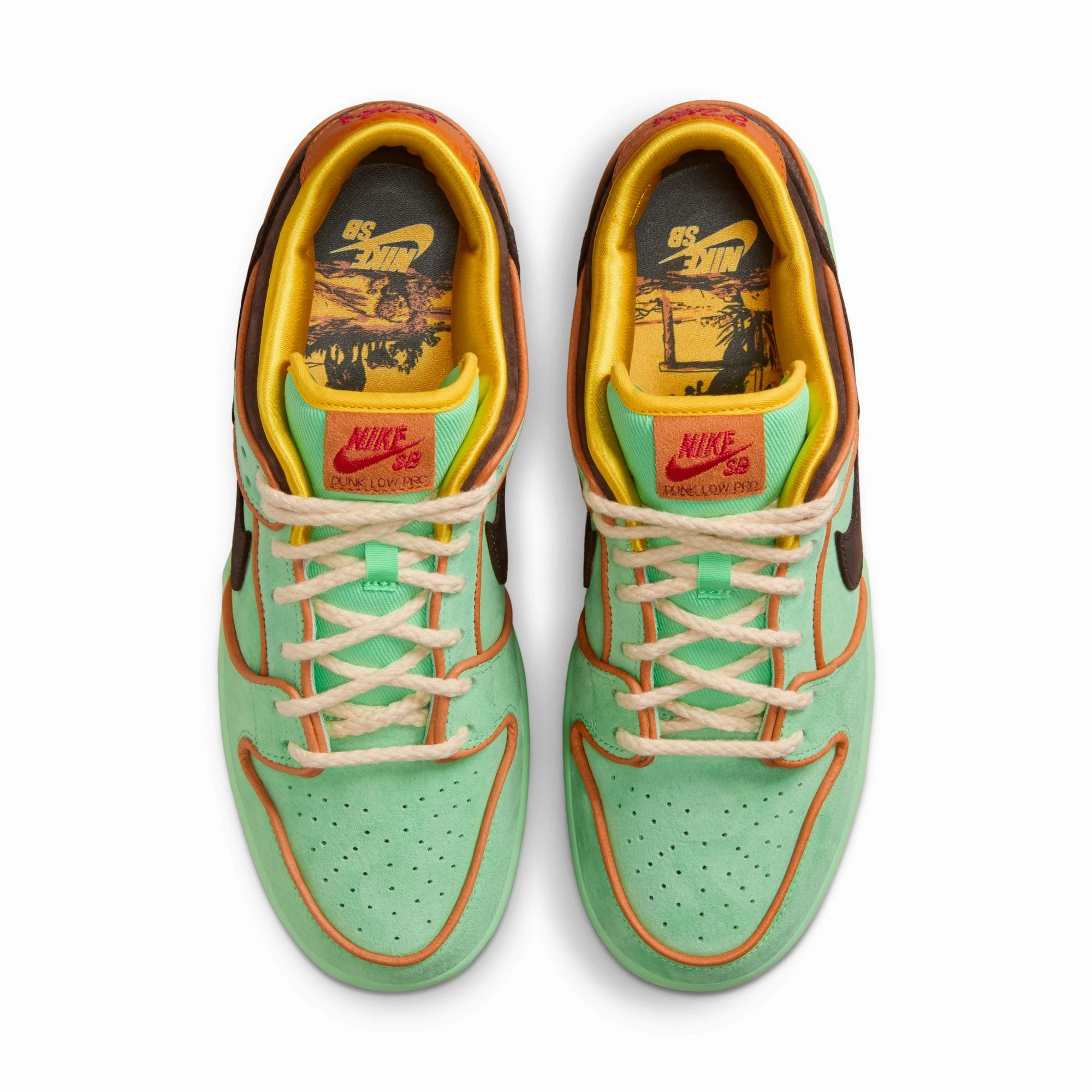 Nike Sb Shoe Laces Nike SB - 'Rodeo' Dunk Low Pro Shoes - Tourmaline / Baroque Brown - Monarch