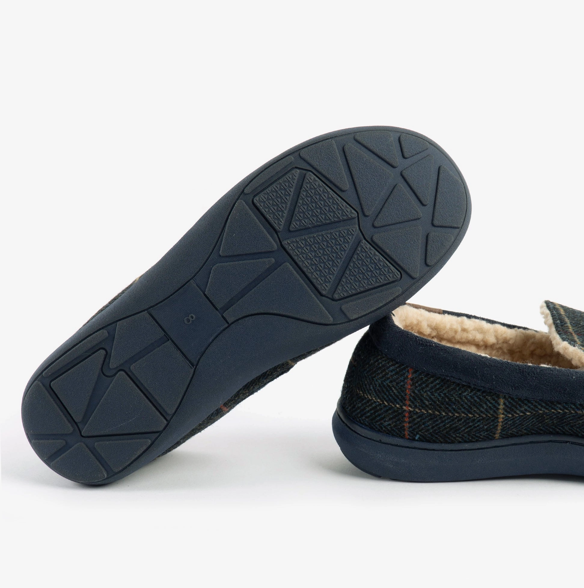 Dino Slippers Jo & Joe GLENCOE Mens Tartan Slippers Navy
