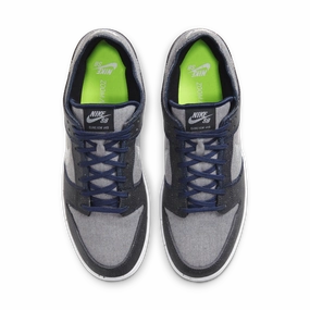 Customize Nike Basketball Shoes Nike SB - Dunk Low Eco Shoes - Dark Grey / White - Electric Green