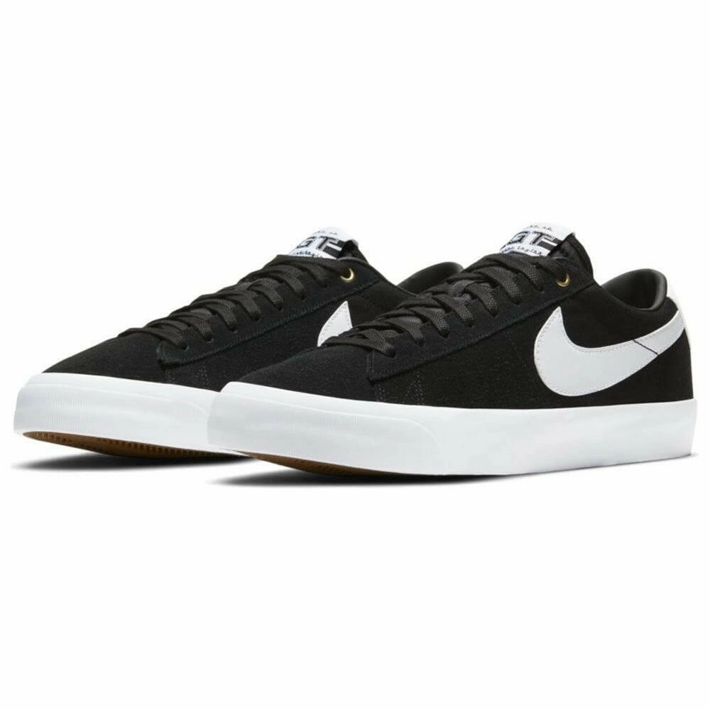 Nike SB - Blazer Low Pro GT Shoes Black/White-Black-Gum Light Brown Nike Airmax Shoes Sale