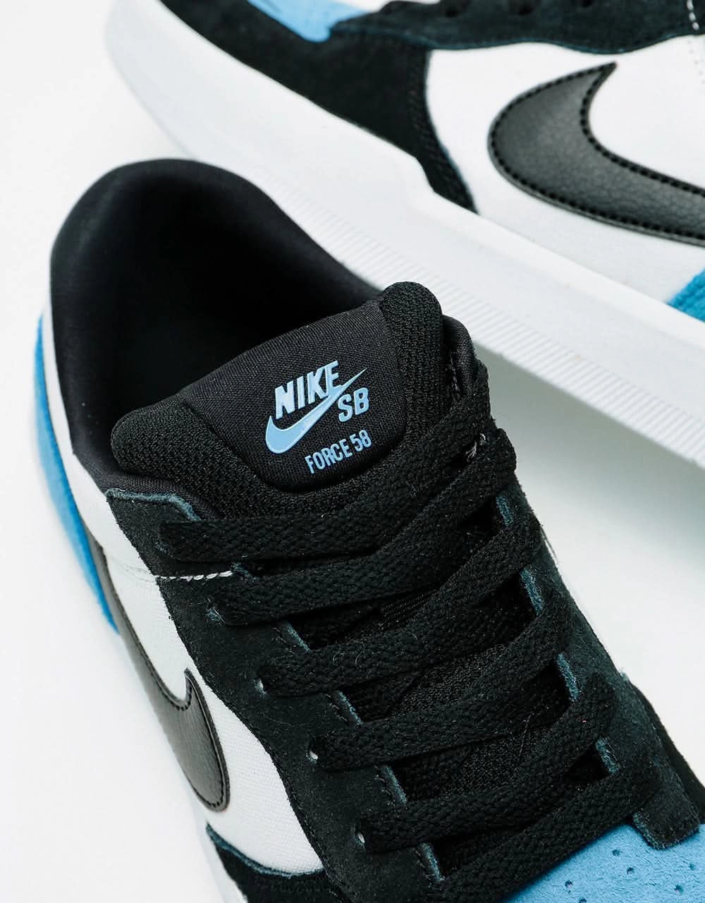 Nike SB Force 58 Skate Shoes - Dutch Blue/Black-White Nike Self Lacing Shoes Back To The Future