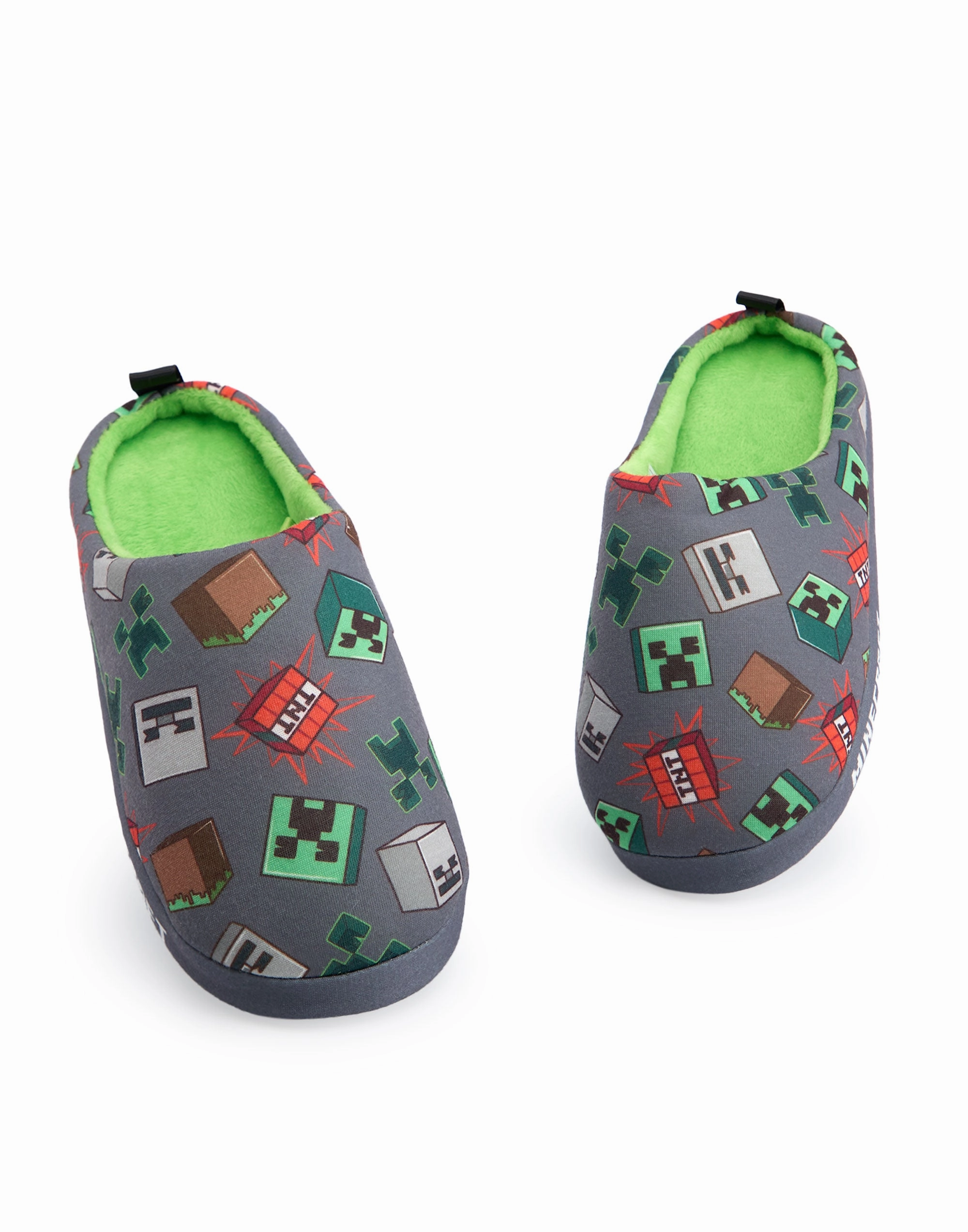 Lemon Jelly Slippers Minecraft Boys Grey Loafer Slippers