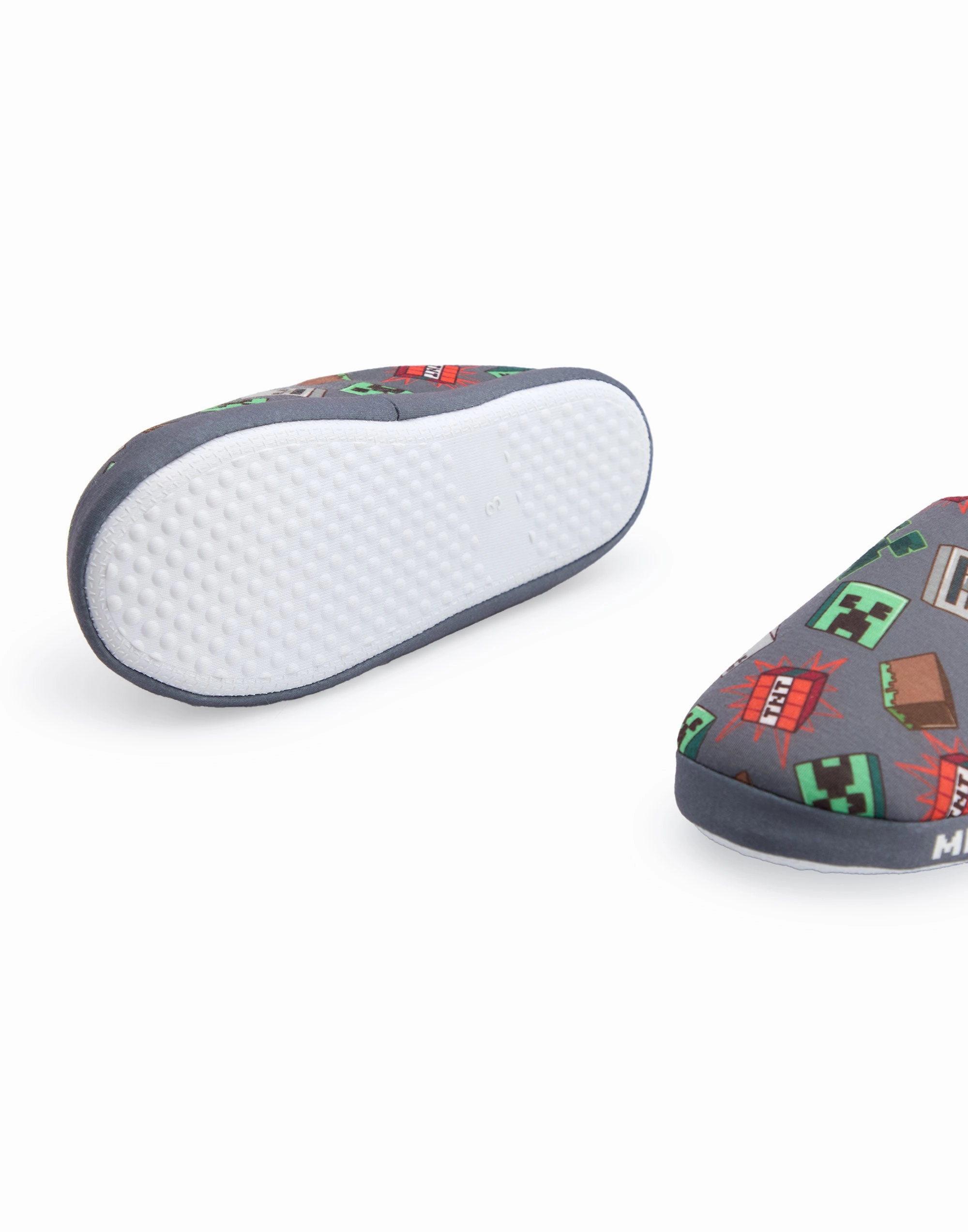 Ruby Slippers Wicked Play Minecraft Boys Grey Loafer Slippers