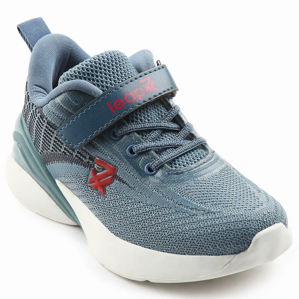 Leap7x Blue Sports Lacing Running Shoes For Kids COVER-02 By Liberty Running Shoes Cartoon