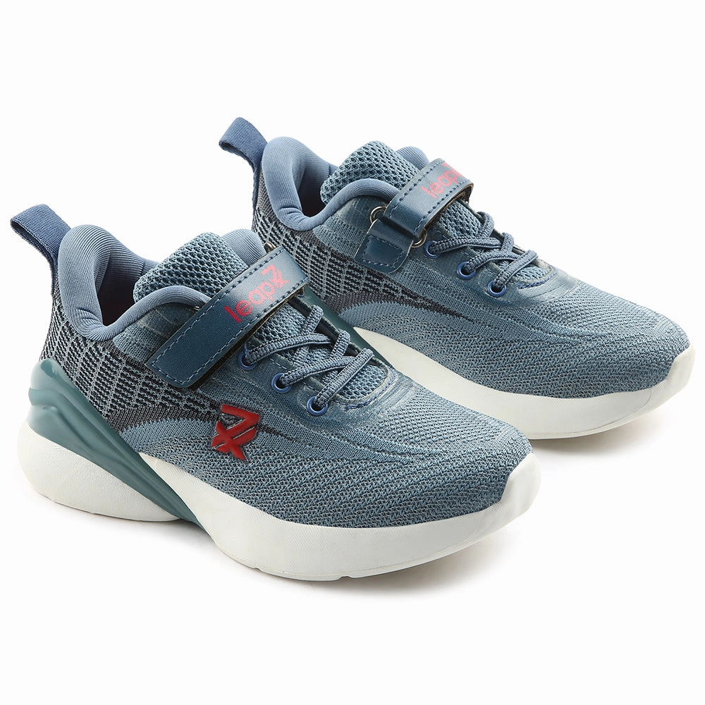 Good Running Shoes For Shin Splints Leap7x Blue Sports Lacing Running Shoes For Kids COVER-02 By Liberty