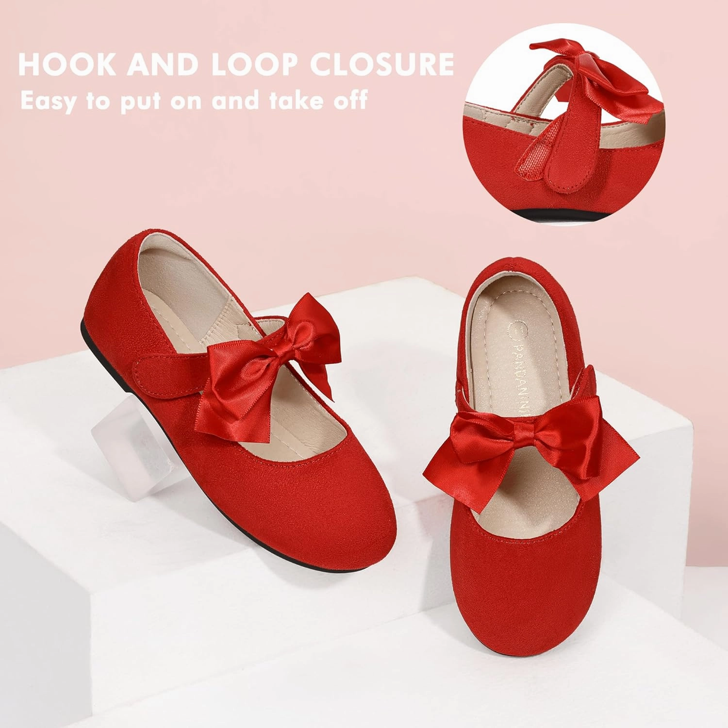 PANDANINJIA Toddler Dress Shoes Bowknot Mary Jane Shoes Girls Ballet Flats for Kids Wedding Party Uniform Church Shoes Asics Magic Speed 4 Running Shoes