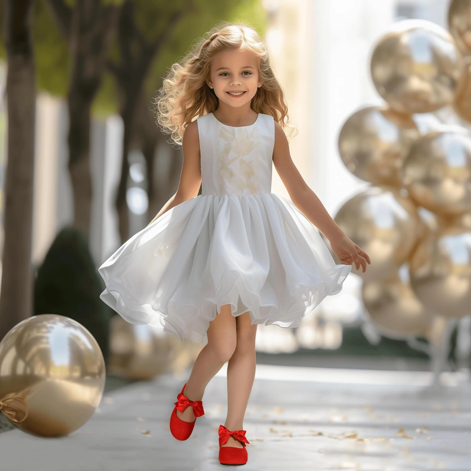 PANDANINJIA Toddler Dress Shoes Bowknot Mary Jane Shoes Girls Ballet Flats for Kids Wedding Party Uniform Church Shoes Asics Run Walk Shoes