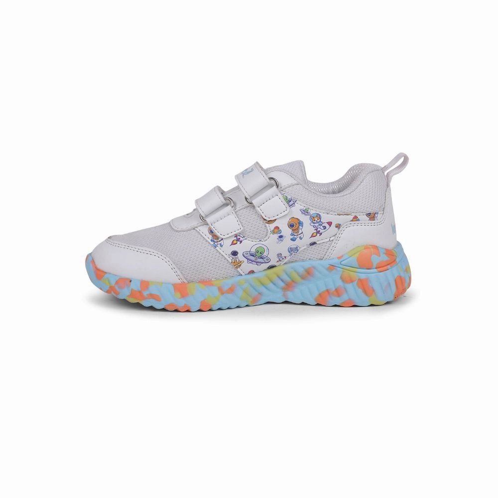 Leap7x White Sports Slip-on Walking Shoes For Kids NITKID-1 By Liberty Good Walking Running Shoes