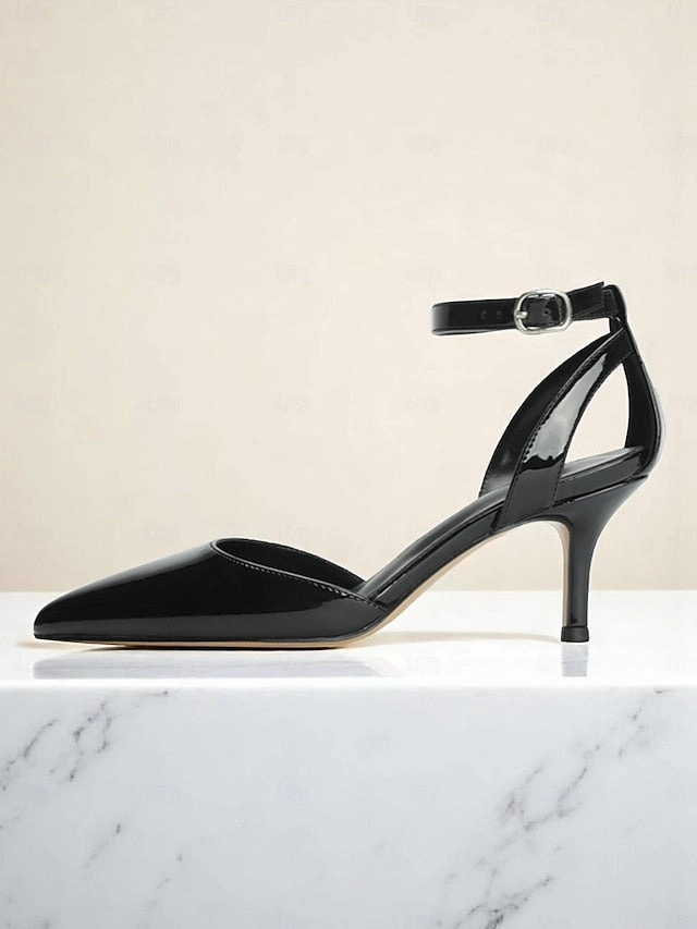 Ankle Glitter Heels Gold Strap Women's