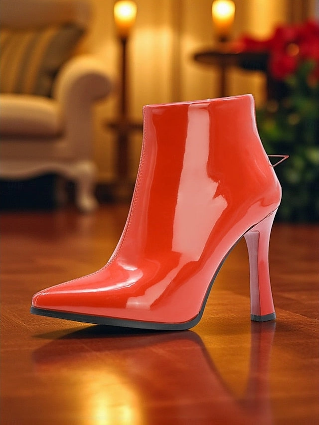 Heel with Boots Ankle Lining Faux Women's Stiletto Fur Gold