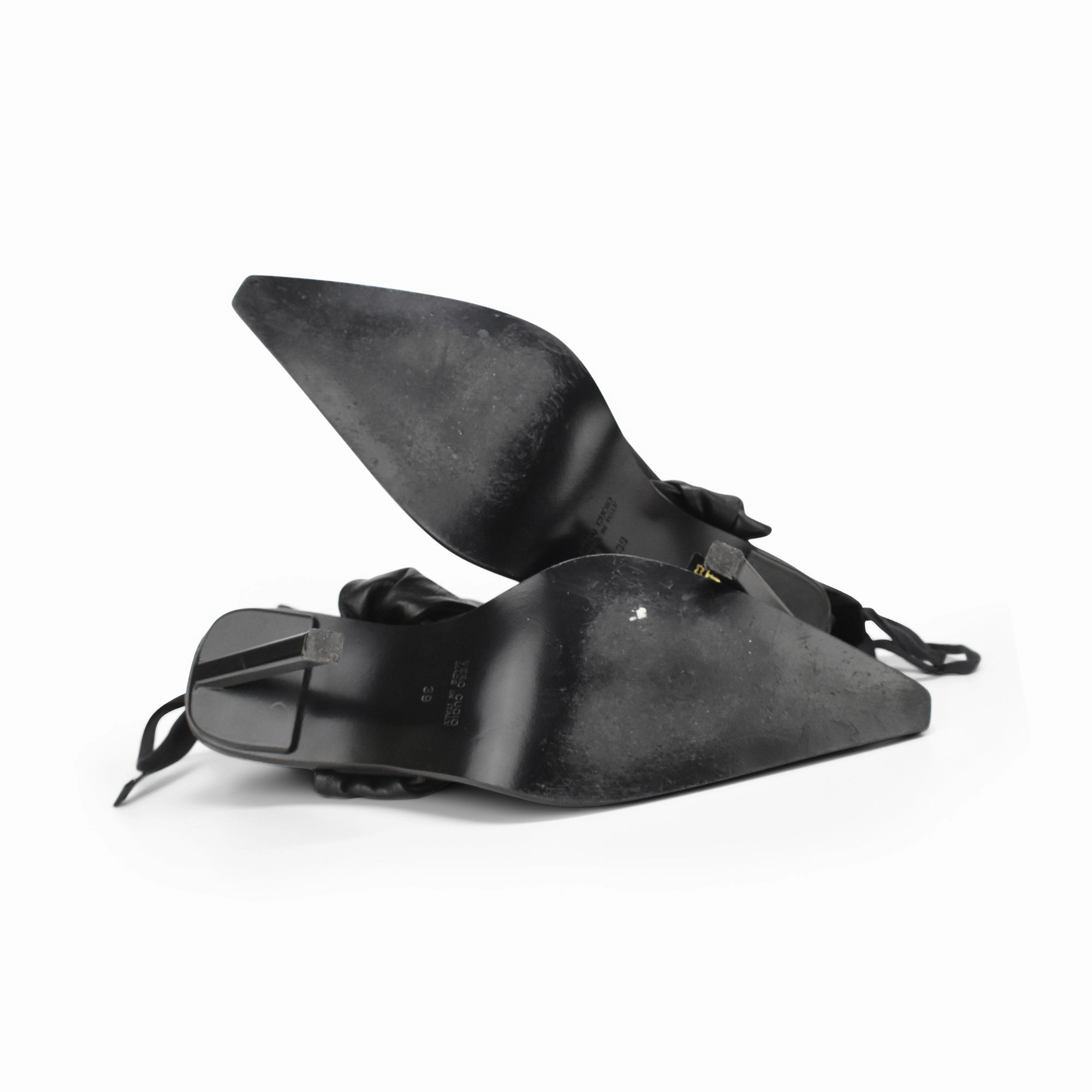 Wide Heeled Ankle Boots With Lug Soles Ann Demeulemeester Wrap Heels - Women's 39