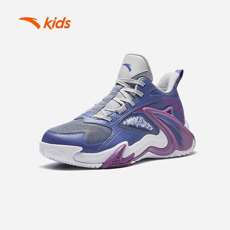 anta kids boys big kids basketball shoes -A125A1107-4 (kasut bola keranjang kanak lelaki) Surf Skate