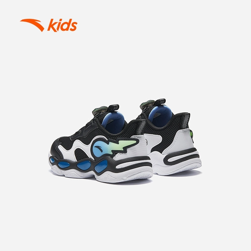 anta kids boys casual shoes 3125C9921-1 -black/white/blue (kasut kasual kanak lelaki) Skate Gilbert Crockett