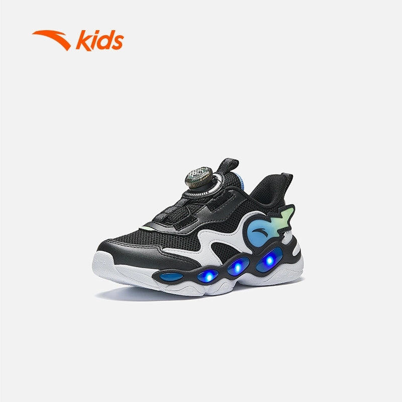 High Top Skater Shoes anta kids boys casual shoes 3125C9921-1 -black/white/blue (kasut kasual kanak lelaki)