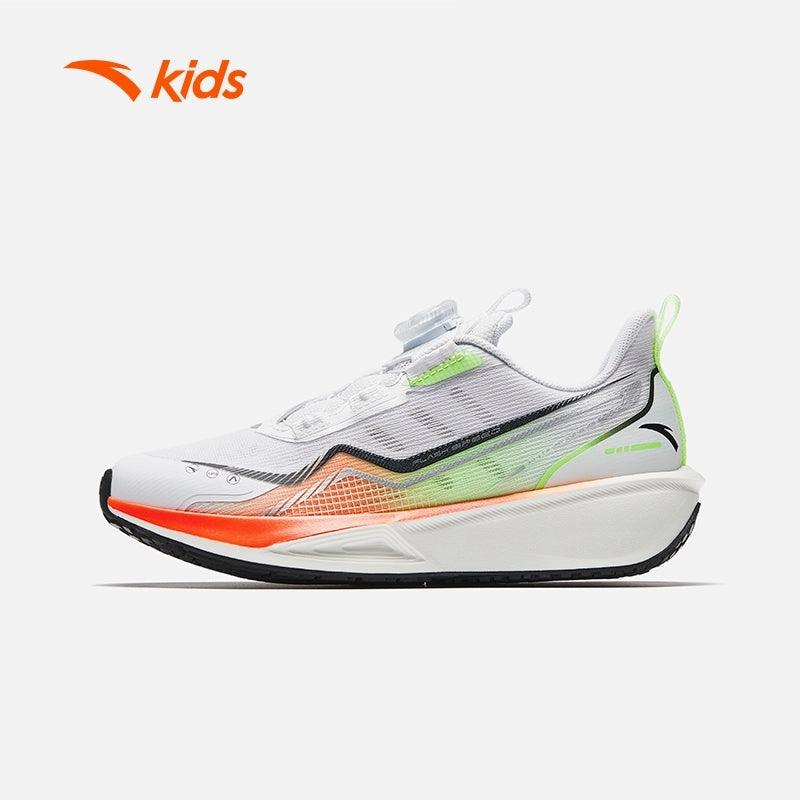 anta kids boys hydrogen jump running shoes 3125C5563-6 -white/yellow (kasut larian kanak lelaki) 2024 Skate Shoes